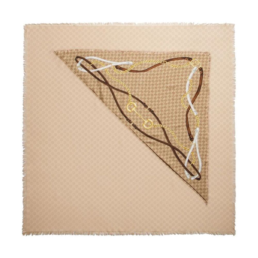 Gucci Women Gg Wool And Silk Jacquard Cape
